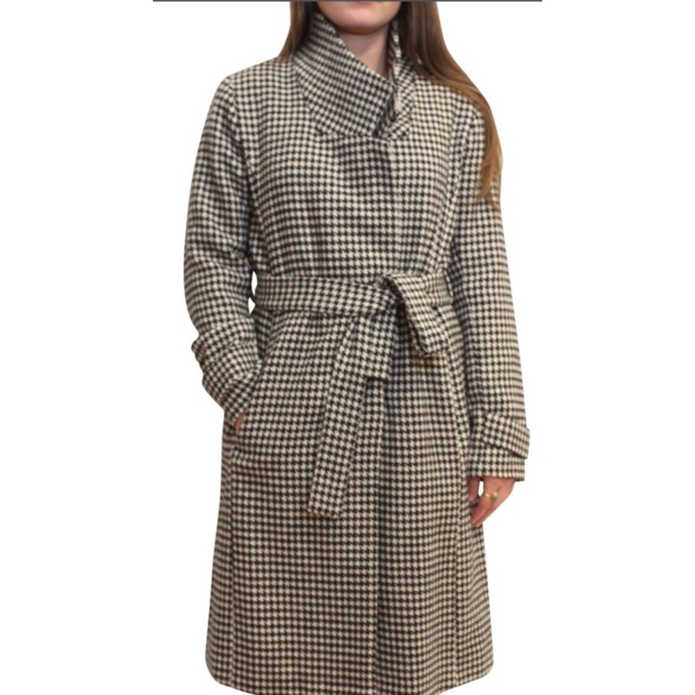 Sold ❌❌❌Anthropology Houndstooth coat jacket Midi - Picture 1 of 7